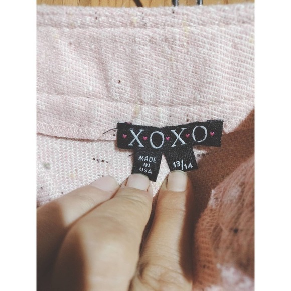 XOXO light pink Capri pants size 13/14 cotton blend - Picture 4 of 6